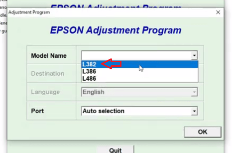 epson l382 reset key